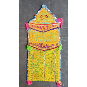 Kuchi Embroidered Pouch Wallet Central Asian Handmade Beaded Tassels